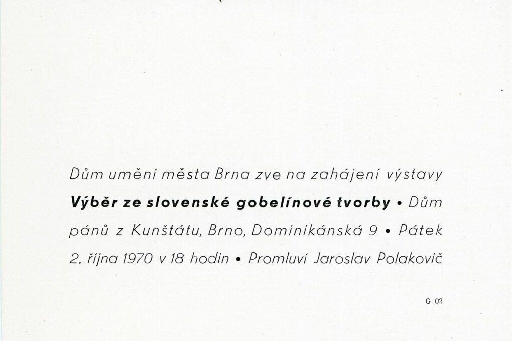 Výběr ze slovenské gobelínové tvorby